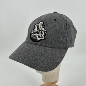 Vintage Comedy Central Hat Gray Wool Strapback Cap Dad USA